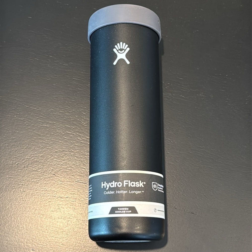 Hydro Flask Tandem Cooler Cup - 26 oz 2-can cooler/insulated cup. Black, NWT